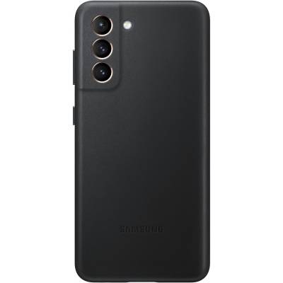 leather cover s21 noir Samsung