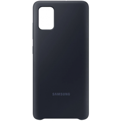 Silicone backcover Samsung Galaxy A71 black 