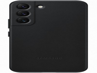 Galaxy S22 Leather Cover Black