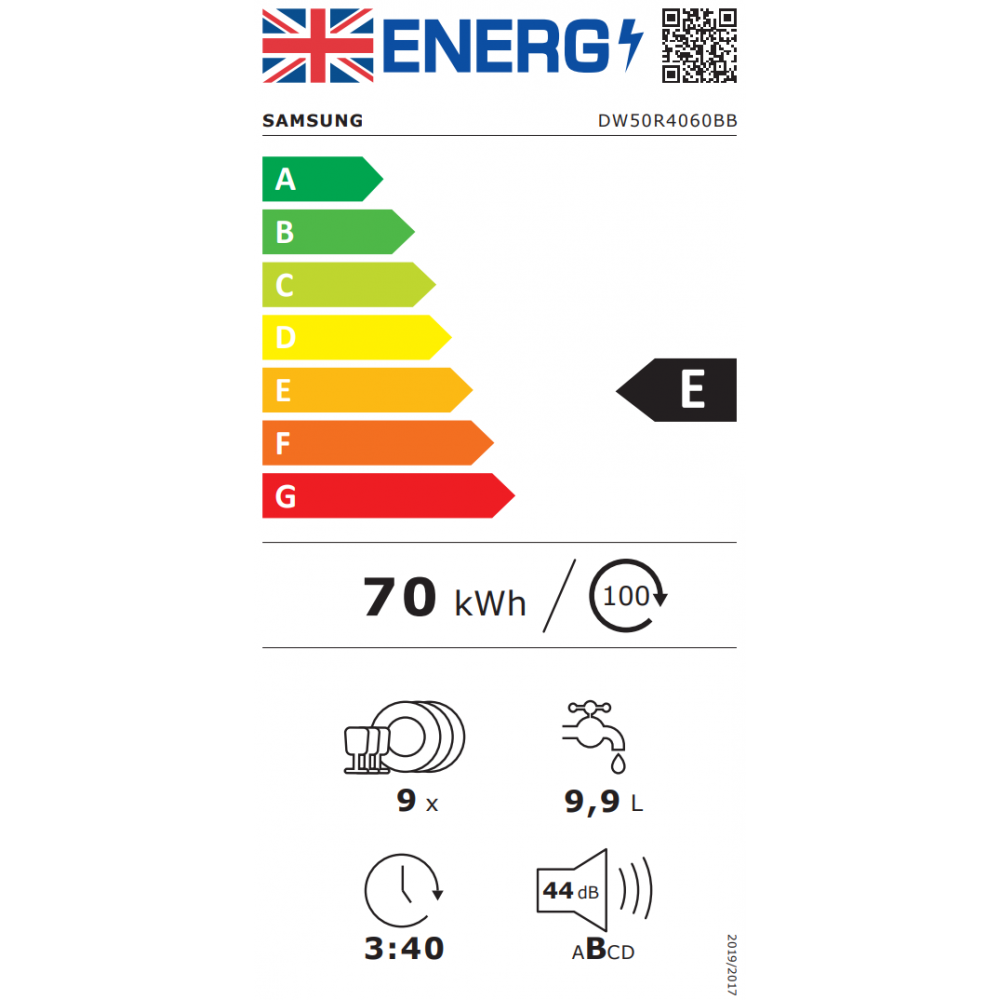 Lave-vaisselle Samsung DW50R4060BB