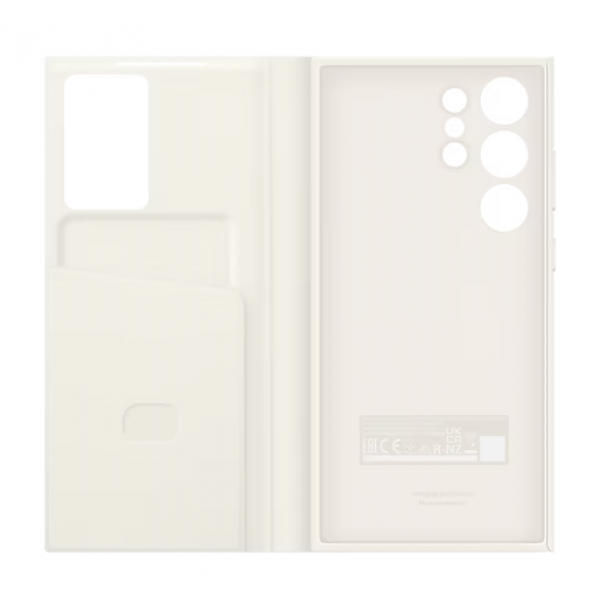 Samsung Galaxy S23 Ultra Smart View Wallet Case Cream
