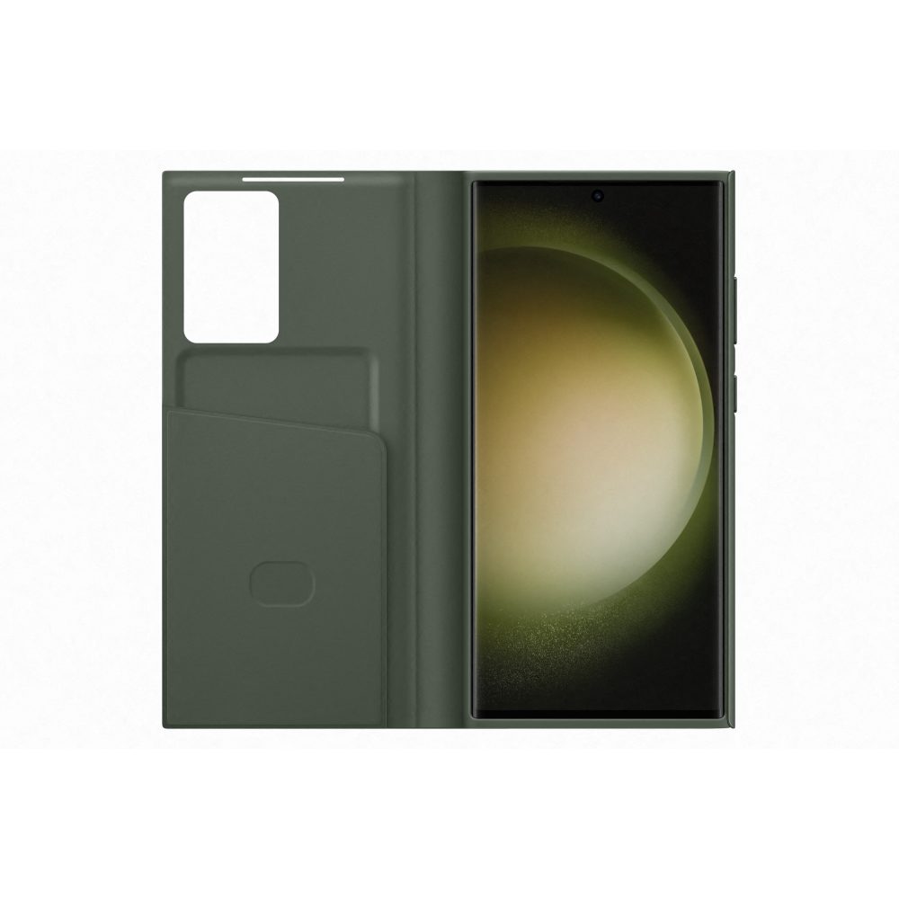 Samsung Smartphonehoesje Galaxy S23 Ultra Smart View Wallet Case Green