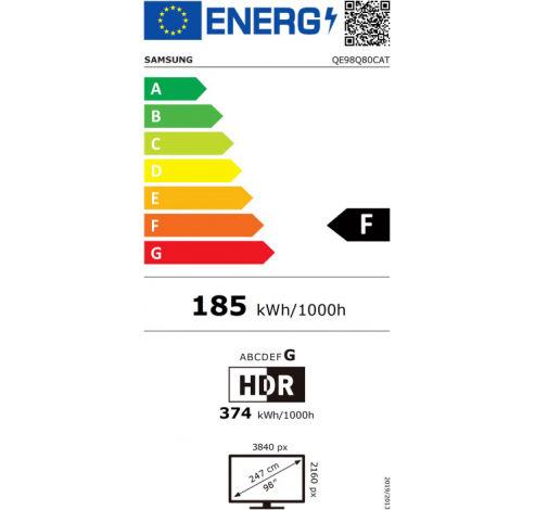  98inch QLED 4K Smart TV Q80C (2023)  Samsung