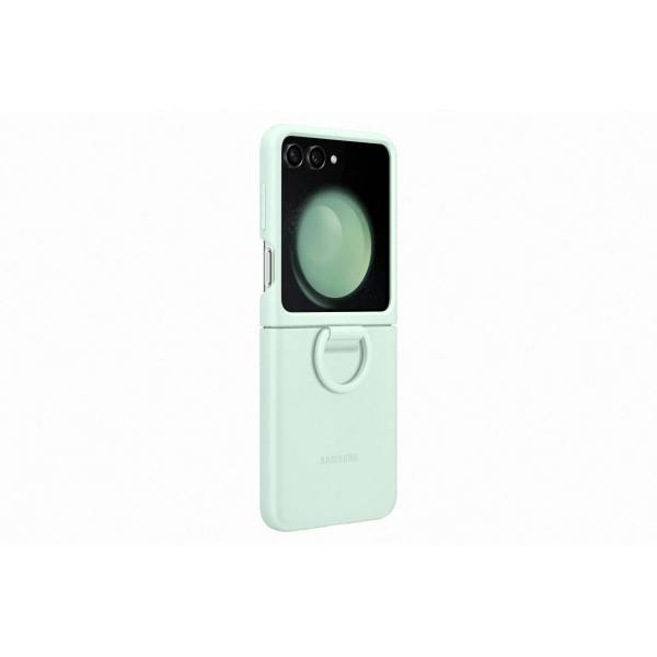 Samsung Galaxy Z Flip5 Silicone Case with Ring (Galaxy Z Flip5) Groen