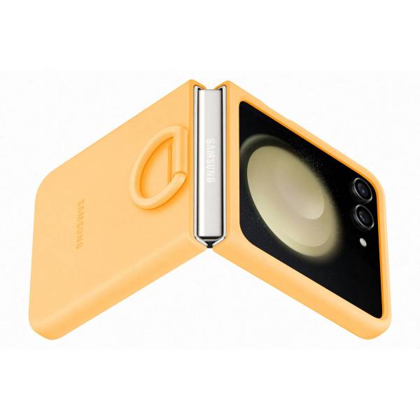 Samsung Galaxy Z Flip5 Silicone Case with Ring (Galaxy Z Flip5) Oranje