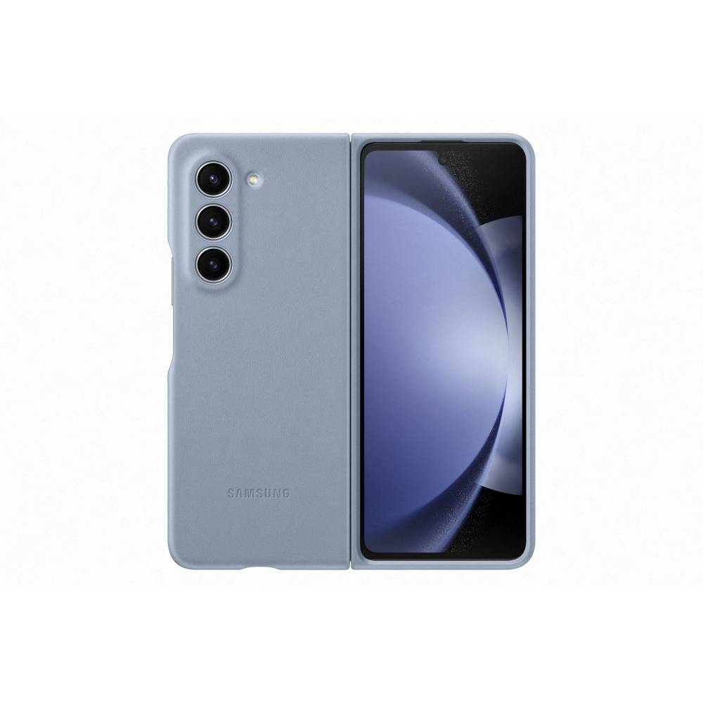 Samsung Smartphonehoesje Galaxy Z Fold5 Vegan Leather Case (Galaxy Z Fold5) Blauw