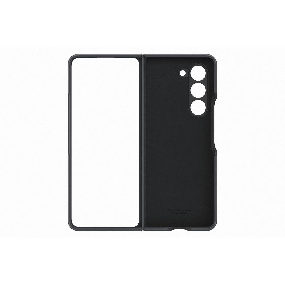 Samsung Smartphonehoesje Galaxy Z Fold5 Vegan Leather Case (Galaxy Z Fold5) Zwart