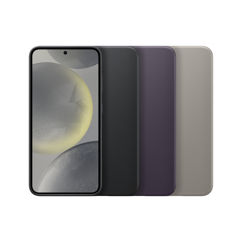 Samsung Smartphonehoesje Galaxy S24 Vegan Leather Case Dark Violet