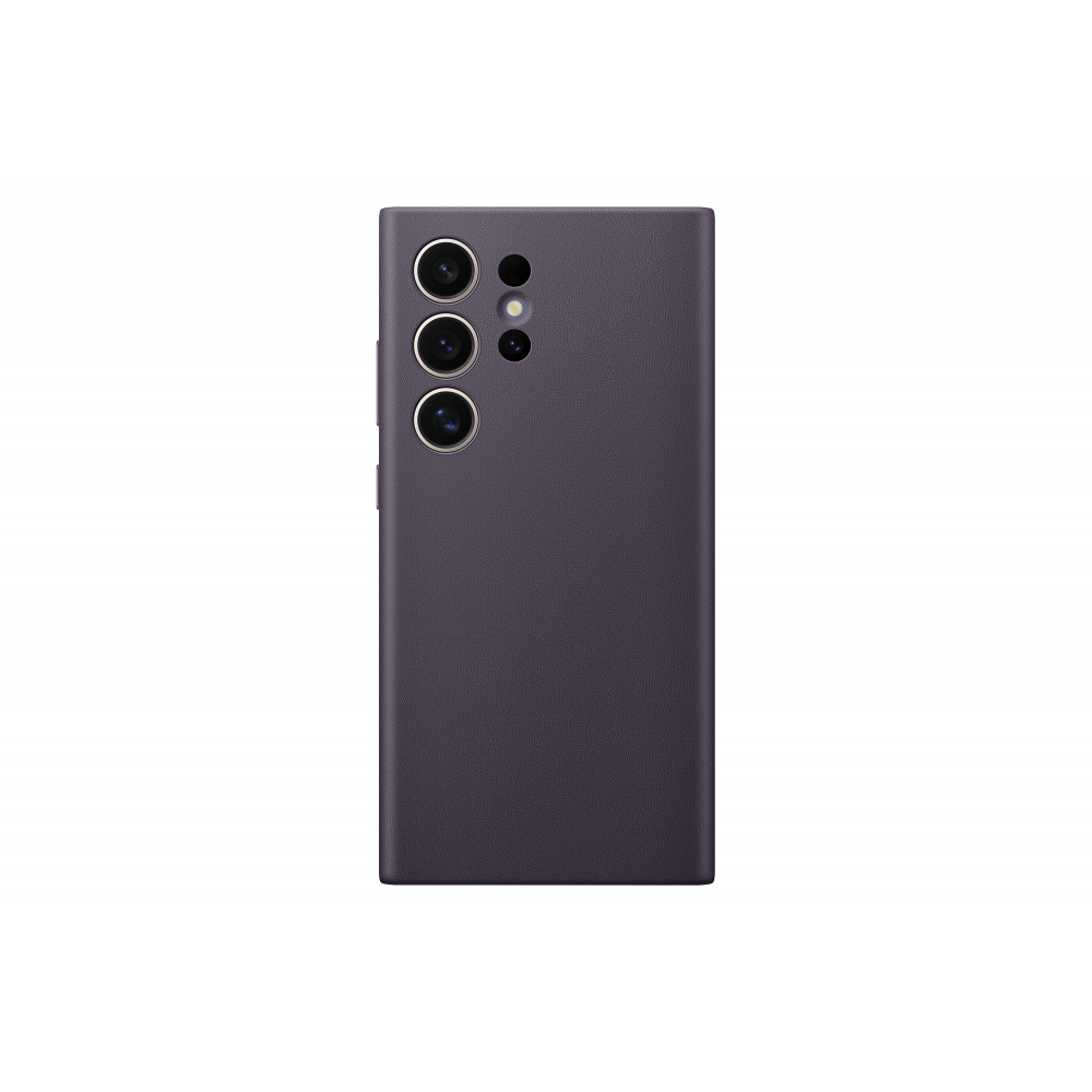 Samsung Smartphonehoesje Galaxy S24 Ultra Vegan Leather Case Dark Violet