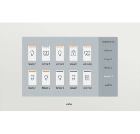 Huisautomatisering - touchscreen voor bediening van het huisautomatiseringssysteem  Niko