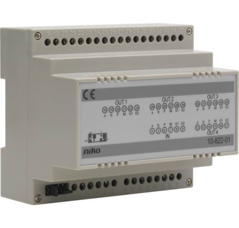 Niko Contrôle d'accès - répartiteur modulaire pour la distribution du signal vidéo sur 4 lignes  Niko