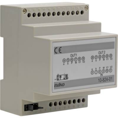 Niko Contrôle d'accès - répartiteur modulaire pour la distribution du signal vidéo sur 2 lignes  Niko