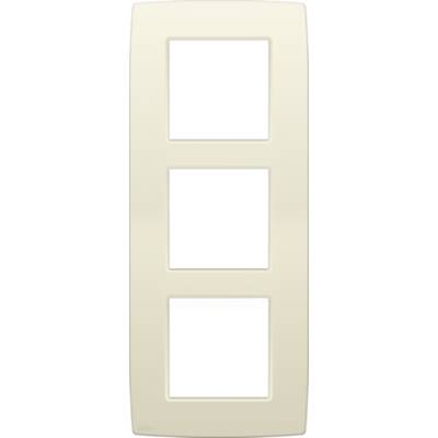 Drievoudige afdekplaat met 60 mm verticale centerafstand Niko Original cream  Niko