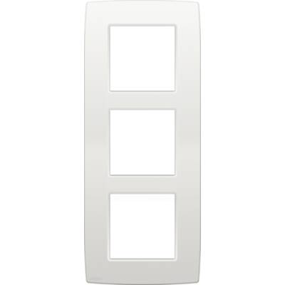 Drievoudige afdekplaat met 60 mm verticale centerafstand Niko Original white  Niko