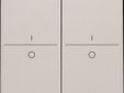 Tweevoudige toets met opdruk I en 0 voor draadloze schakelaar of drukknop met 4 bedieningsknoppen, light grey