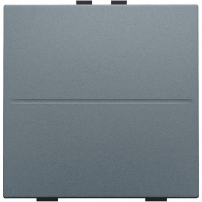 Touche simple pour interrupteur sans fil ou bouton-poussoir à deux touches, steel grey coated. 