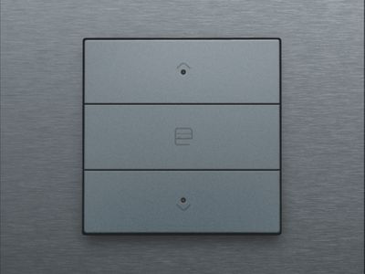 Enkelvoudige motorsturingsbediening met led voor Niko Home Control, steel grey coated