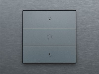 Enkelvoudige dimbediening voor Niko Home Control met leds, steel grey coated