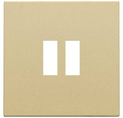 Afwerkingsset voor dubbele USB-A-lader, alu gold coated  Niko