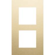Tweevoudige afdekplaat met 60 mm verticale centerafstand Niko Pure alu gold 