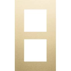 Niko Double plaque de recouvrement de 60 mm d'entraxe verticalement Niko Pure alu gold 