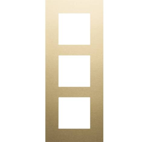 Triple plaque de recouvrement de 60 mm d'entraxe verticalement Niko Pure alu gold  Niko