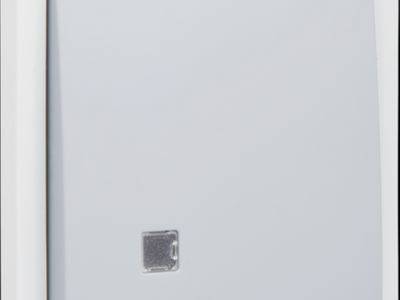 Spuitwaterdichte wisselcontroleschakelaar 10 AX/250 Vac met transparant venster en met insteekklemmen, exclusief opbouwdoos en verlichtingselementen