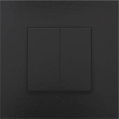 Bouton-poussoir double pour Niko Home Control, piano black coated 