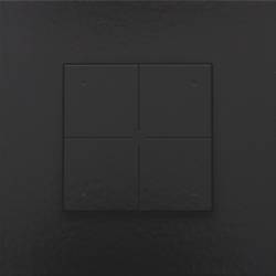 Niko Bouton-poussoir quadruple avec LED pour Niko Home Control, piano black coated 
