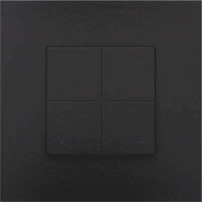 Bouton-poussoir quadruple avec LED pour Niko Home Control, piano black coated 