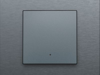 Enkelvoudige drukknop met led voor Niko Home Control, steel grey coated