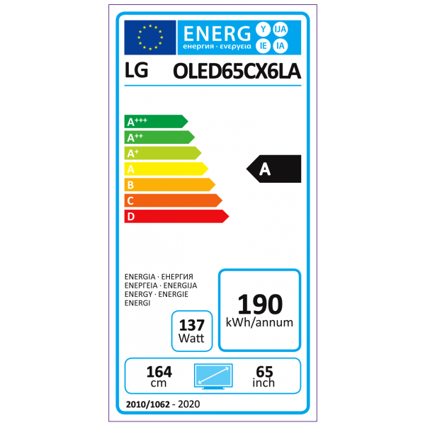 LG Televisie OLED65CX6LA LG Televisie OLED65CX6LA