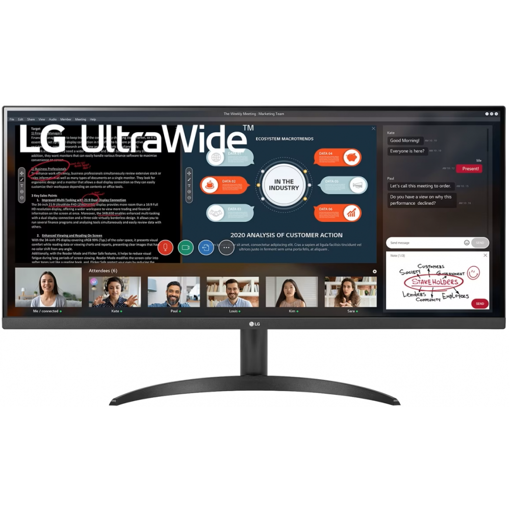 LG Electronics Monitor 34inch 21:9 UltraWide™ Full HD IPS-monitor met AMD FreeSync™
