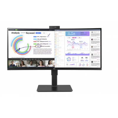 34-inch UltraWide™ WQHD (3440x1440) IPS-monitor met ingebouwde webcam en microfoon  LG Electronics