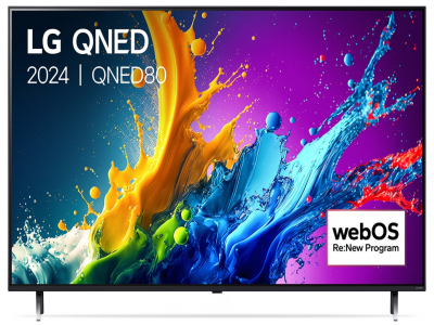 55 Inch LG QNED QNED80 4K Smart TV 2024