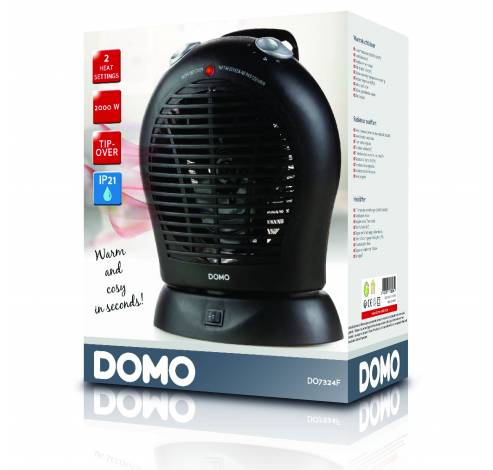 DO7324F Warmeluchtblazer Zwart+zilver IP21   Domo