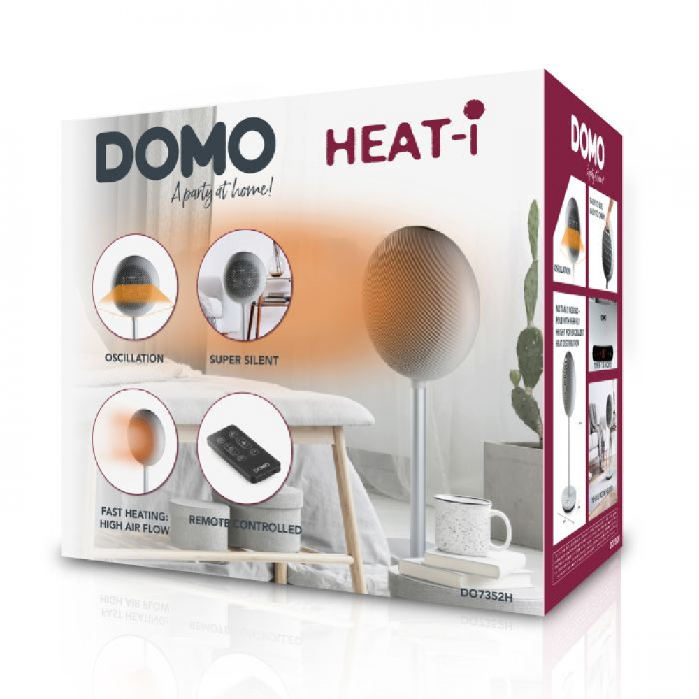 Domo Bijverwarming DO7352H Keramische verwarming turbo Heat-I