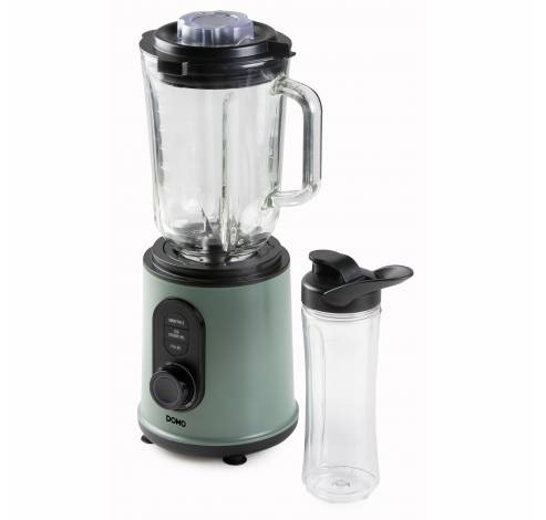 Mixeur Blend & Balance avec pichet en verre de 1,5 L et tasse - 800 W - vert  Domo