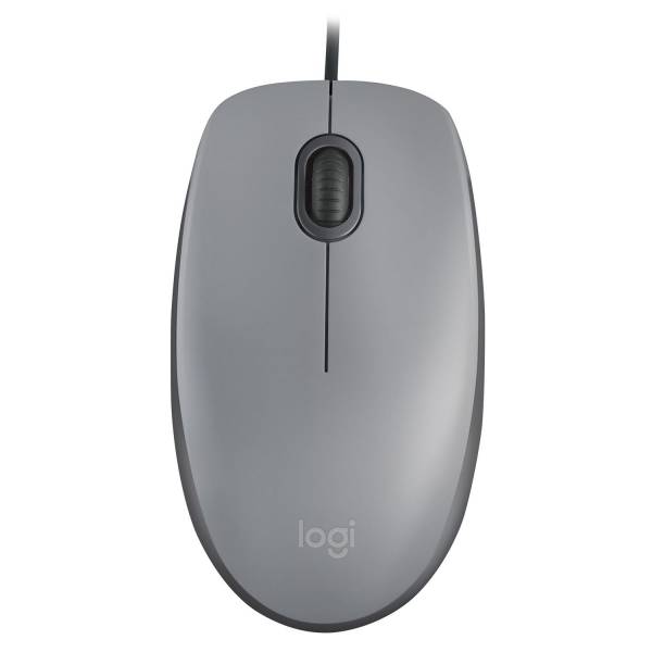 Logitech Computermuis M110 Silent Corded Mouse Mid Gray