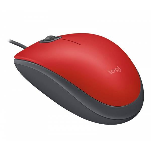 Logitech Computermuis M110 Silent Corded Mouse Red