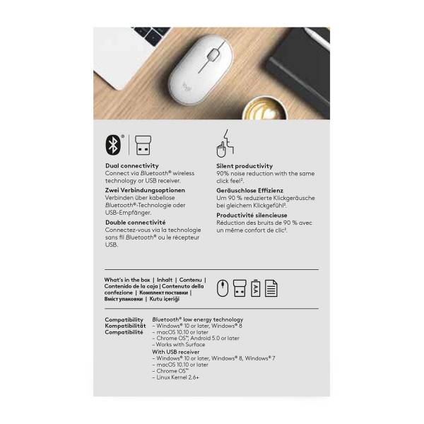 Logitech Pebble M350 Wireless Mouse Off-White