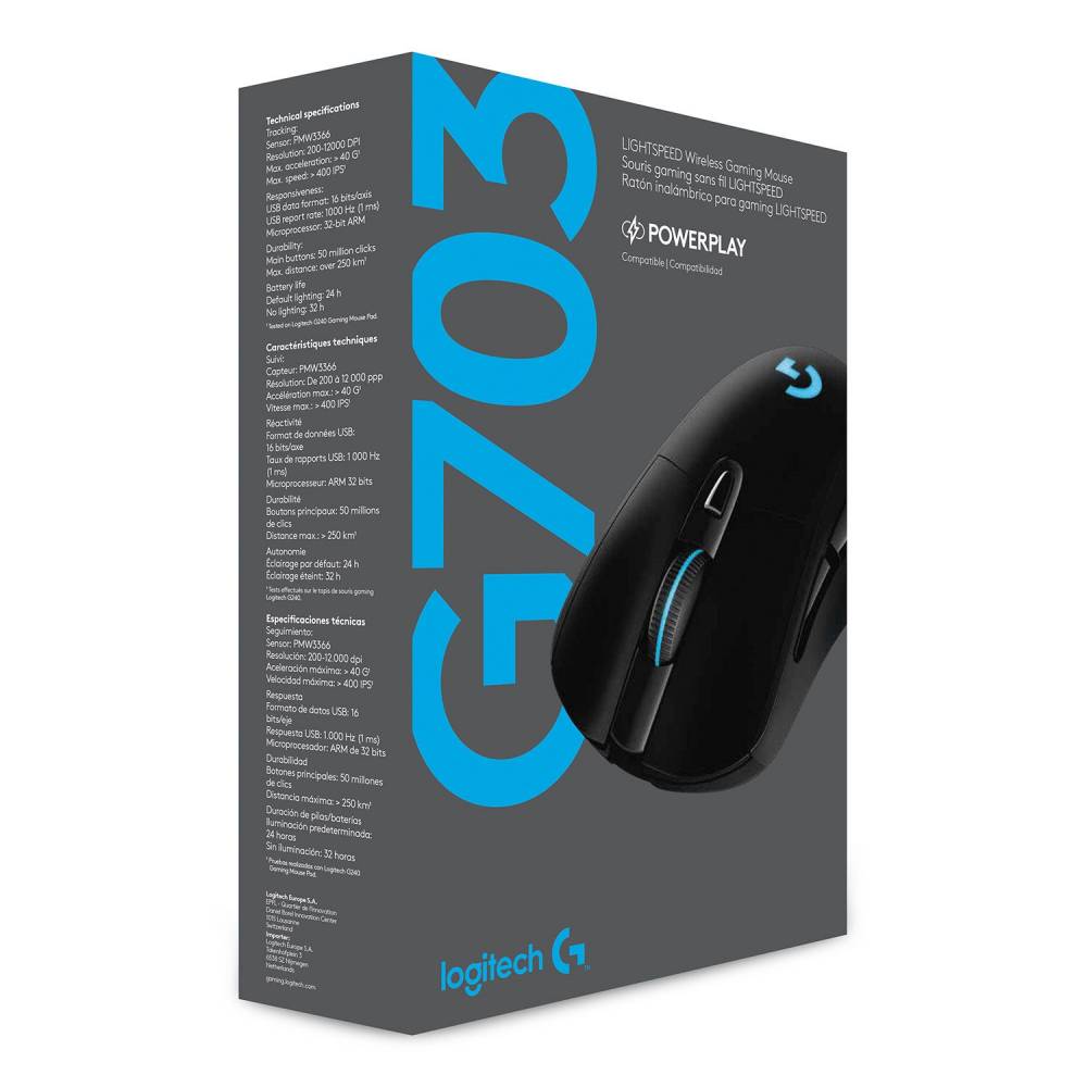 Logitech Computermuis g703 gaming mouse, wireless