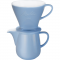 Koffiekan met filter Porselein 0,6 l  Pastelblauw 
