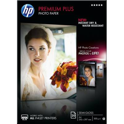 Premium Plus matglanzend fotopapier, 20 vel, A4  HP