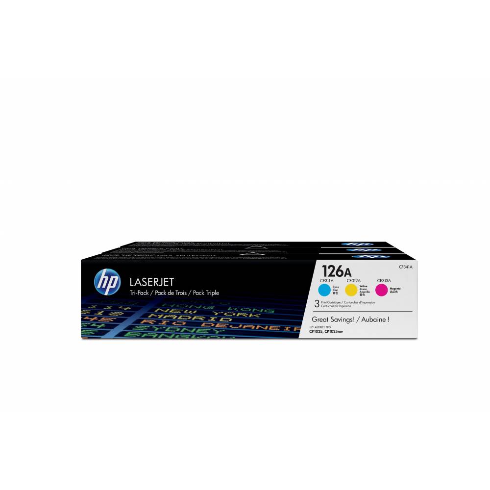 HP Toner HP 126A cyaan/magenta/gele LaserJet tonercartridge 3-pack