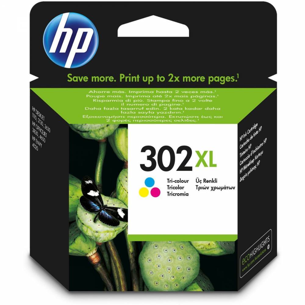 HP Inktpatronen 302XL Tri-Colour F6U67AE#UUS