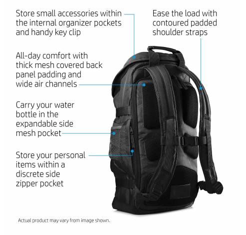15.6 odyssey sport backpack greyblack  HP
