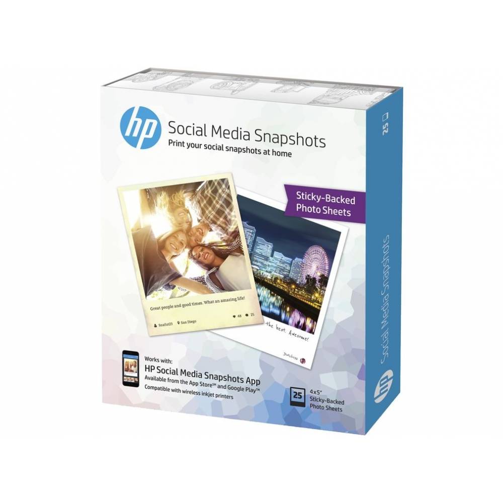 HP Fotopapier Social Media Snapshots - fotopapier - 25 vel(len)