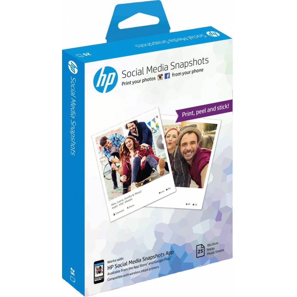 HP Fotopapier Social Media Snapshots - fotopapier - 25 vel(len)