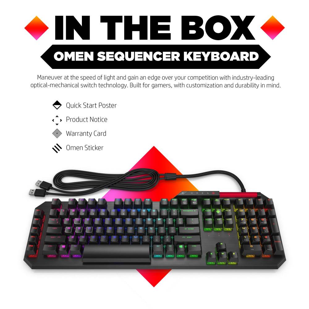 HP Toetsenbord OMEN by HP Sequencer toetsenbord (Qwerty US)